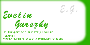 evelin gurszky business card